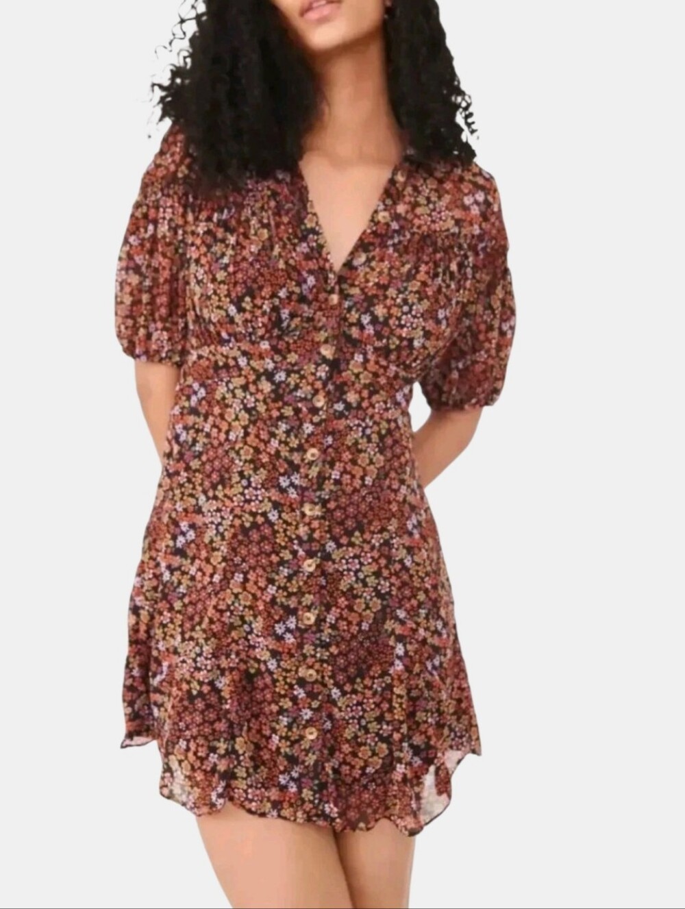 NWT Free People 'Bonnie' Retro Floral Dress